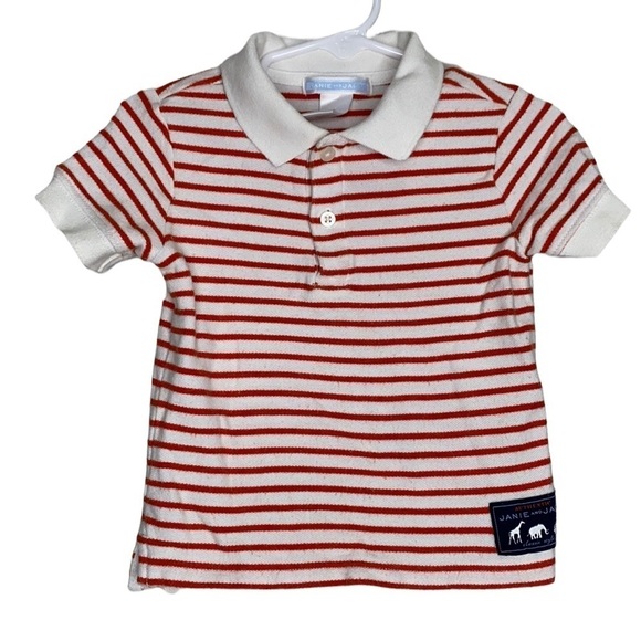 Janie‎ and Jack Short Sleeve Striped Polo Shirt - Picture 1 of 4
